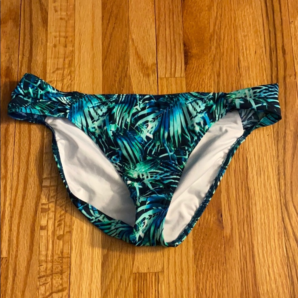 NWOT Pink VS Palm Leaves Bikini Bottom, Size Small